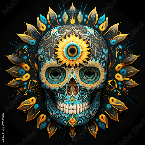 Calavera Mandala Guerrero