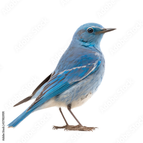 isolated northern blue bird on a perch illustration, spring illustration, PNG, Transparent Background, vertical, horizontal, Sialia sialis, generative ai