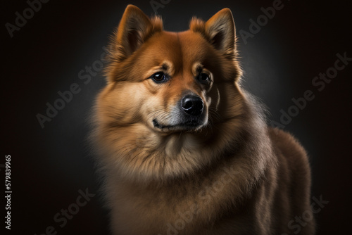 Stunning Studio Photoshoot of a Finnish Spitz Dog © ThePixelCraft