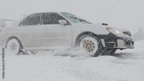 car in snow