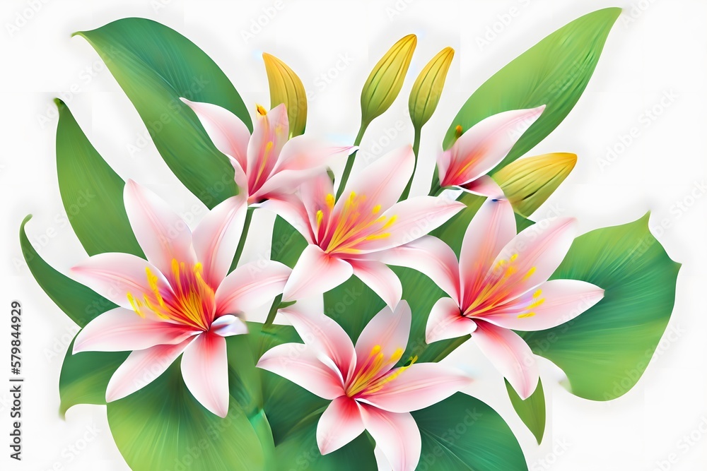 Lotus flowers illustration