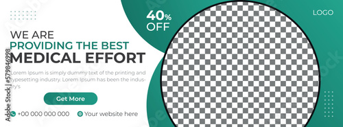 Editable Medical Healthcare Social Media Post, Web Banner Template for Hospital and Doctor Promotion