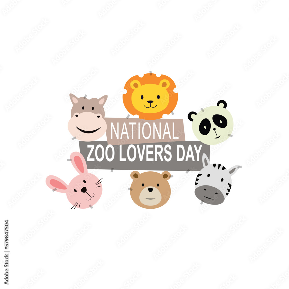 National Zoo Lovers Day background.
