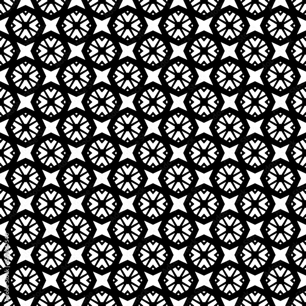 Black and white seamless pattern texture. Greyscale ornamental graphic design. Mosaic ornaments. Pattern template. Vector illustration. EPS10. Black and white seamless pattern texture. Greyscale ornamental graphic design. Mosaic ornaments. Pattern template. Vector illustration. EPS10.