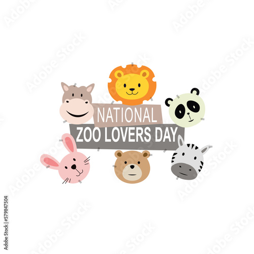 National Zoo Lovers Day background.