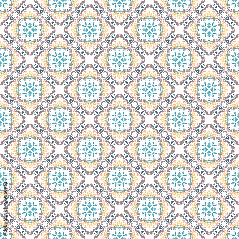 Ethnic pattern on the carpet. Aztec style. Vector illustration
