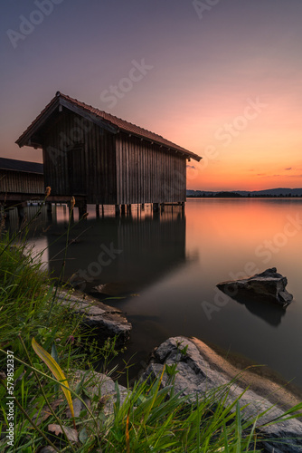 Sonnenuntergang am Bootshaus © David Rauch 
