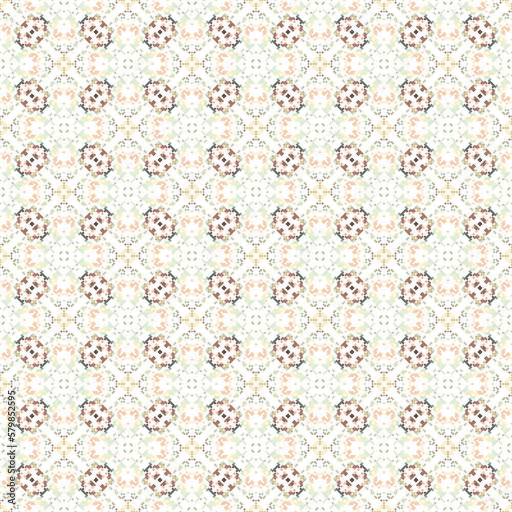 Seamless background pattern with a variety of multicolored squares.