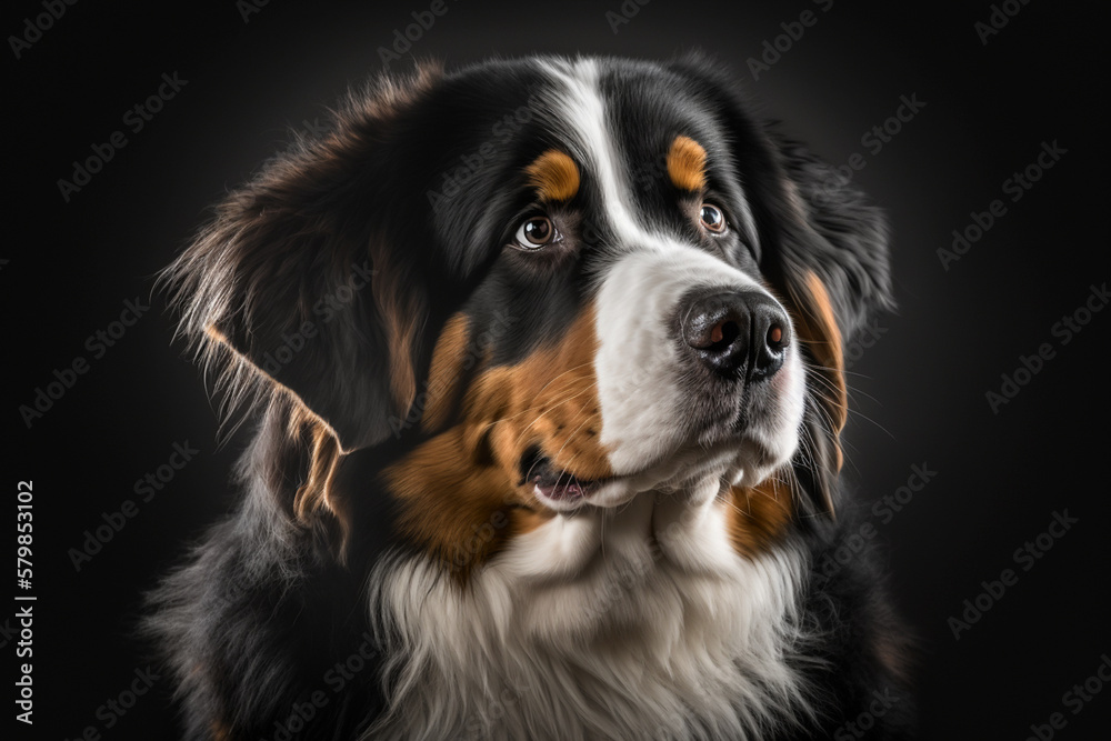 Adorable Bernese Mountain Dog Studio Photoshoot: Capturing the Beauty and Charm of a Gentle Giant
