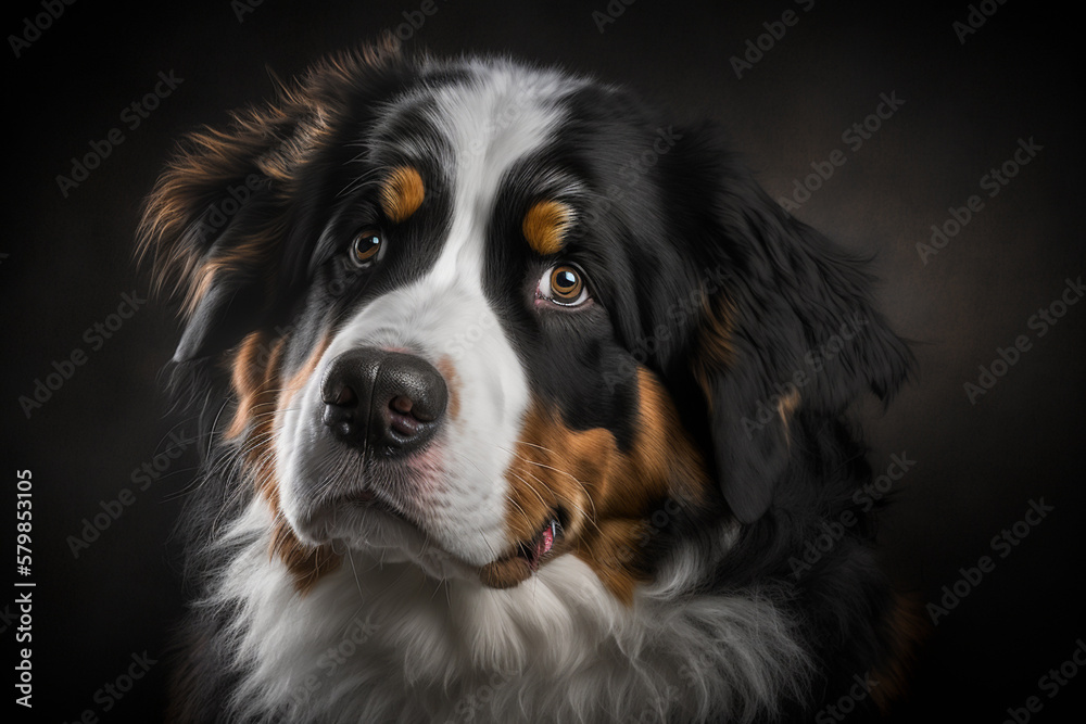 Adorable Bernese Mountain Dog Studio Photoshoot: Capturing the Beauty and Charm of a Gentle Giant