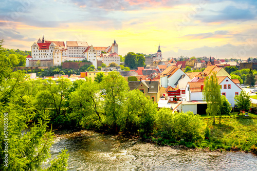 Blick auf Colditz, Deutschland 