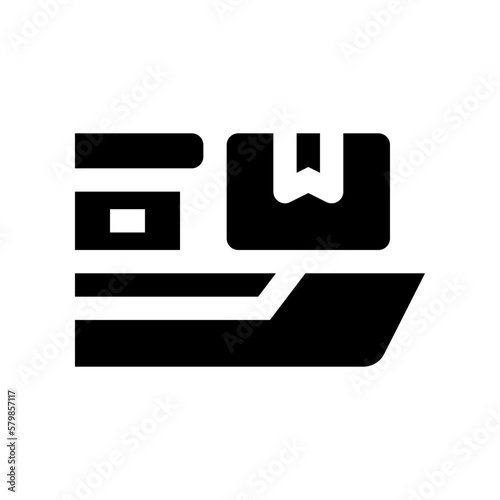 cargo ship icon for your website, mobile, presentation, and logo design.