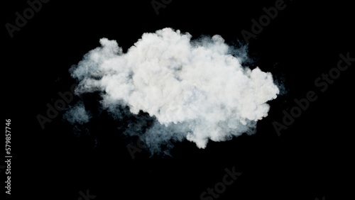 clouds isolated on black background