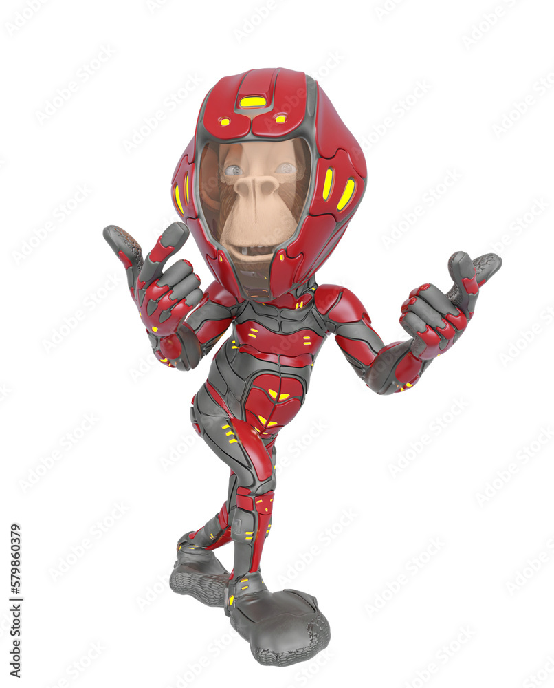 chimpanzee astronaut is happy chimpanzee astronaut is happy