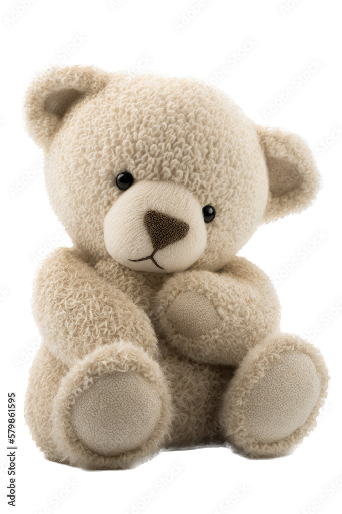 Obraz premium a spring-themed illustration featuring adorable isolated teddy bears with red hearts, including plush toys, all set on a transparent background and provided in PNG. Generative AI