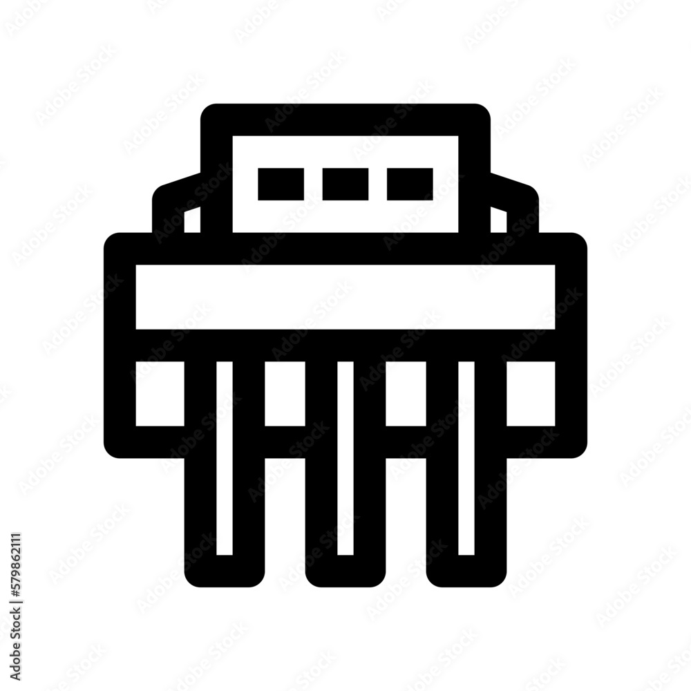 paper shredder icon for your website, mobile, presentation, and logo design. paper shredder icon for your website, mobile, presentation, and logo design.
