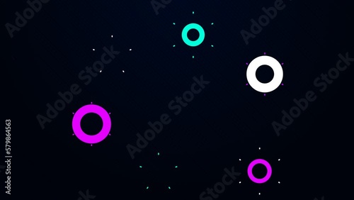 Abstract background with animated geometric shapes