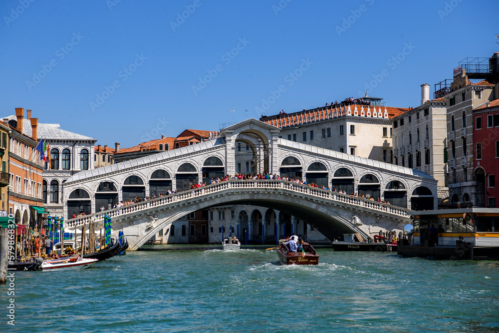 Venice, Italy - Grand Canal and Rialto Bridge