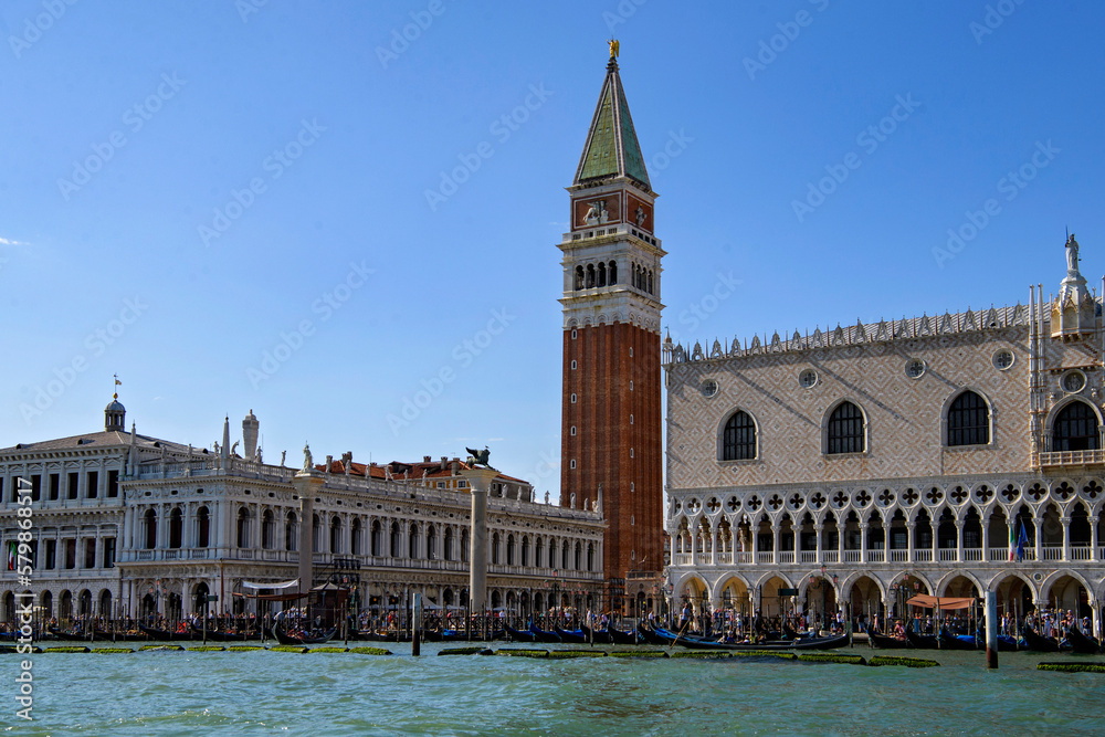 Venice, Italy - Doge's palace and St Mark's Campanile