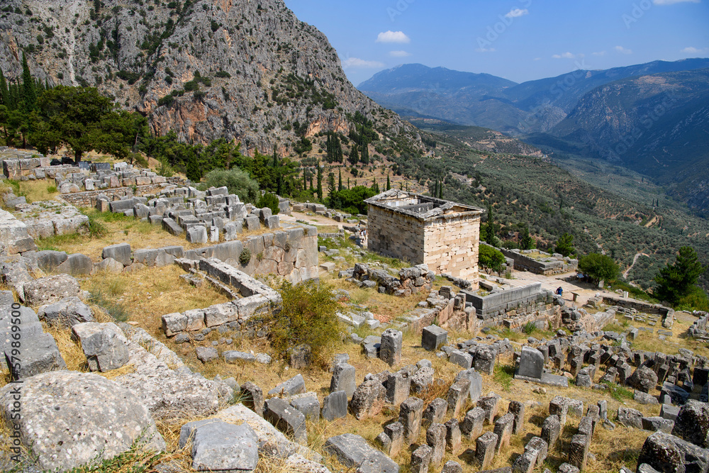Delphi, Greece - Ancient ruins of Delphi, UNESCO world heritage site