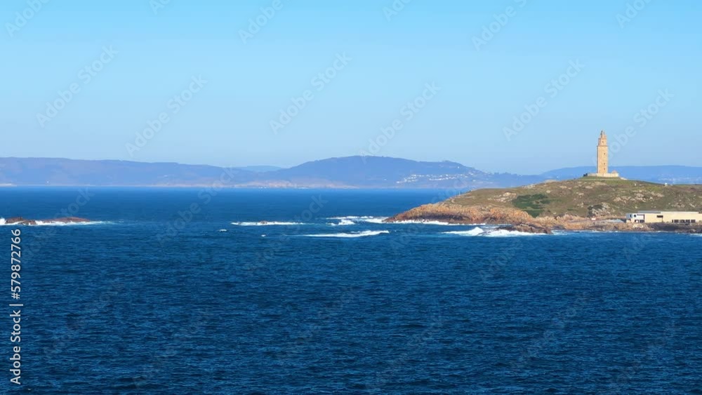 A Coruna skyline , Galicia, Spain. High quality 4k footage A Coruna skyline , Galicia, Spain. High quality 4k footage