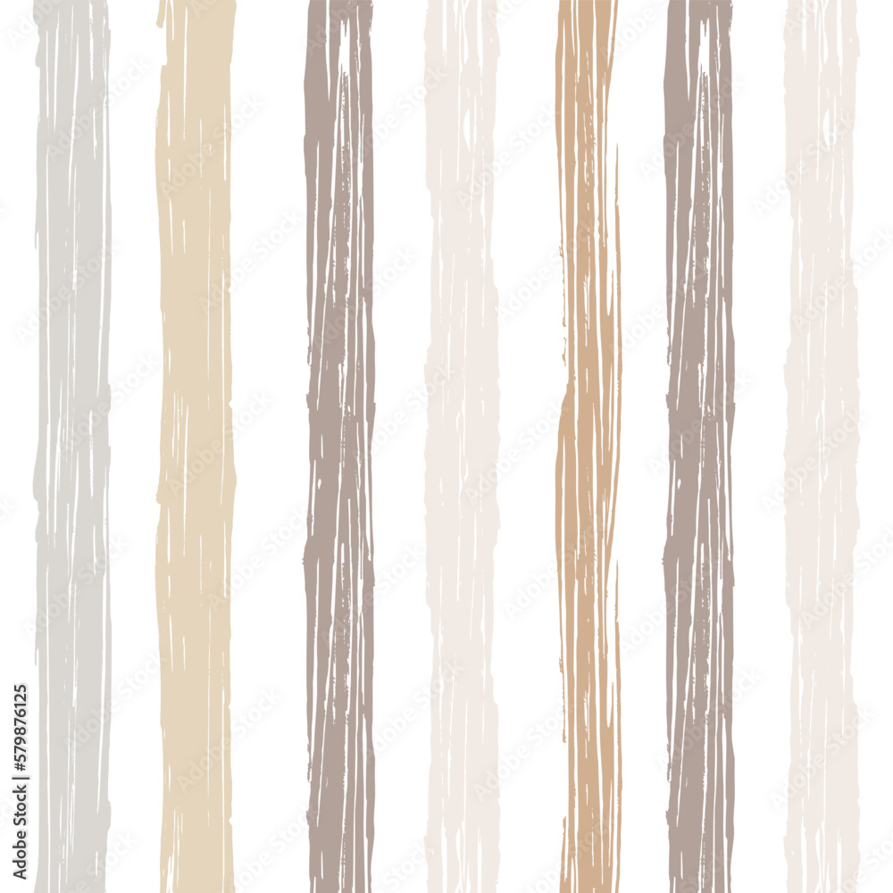 Fototapeta premium Stripes pattern, ocher striped seamless vector background, watercolor paintbrush lines, textured brush lines textile. shabby grunge stripes