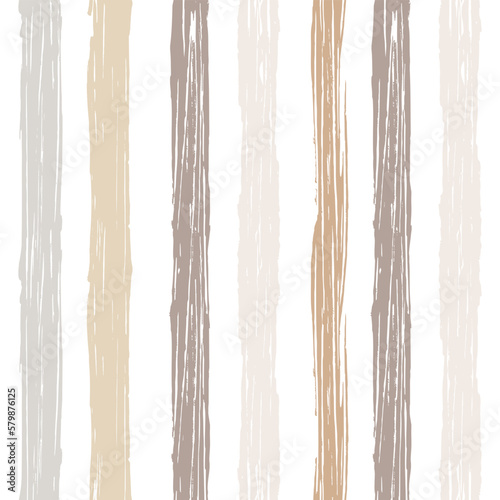 Stripes pattern, ocher striped seamless vector background, watercolor paintbrush lines, textured brush lines textile. shabby grunge stripes