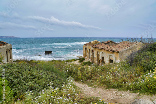 Abandoned old house by the sea