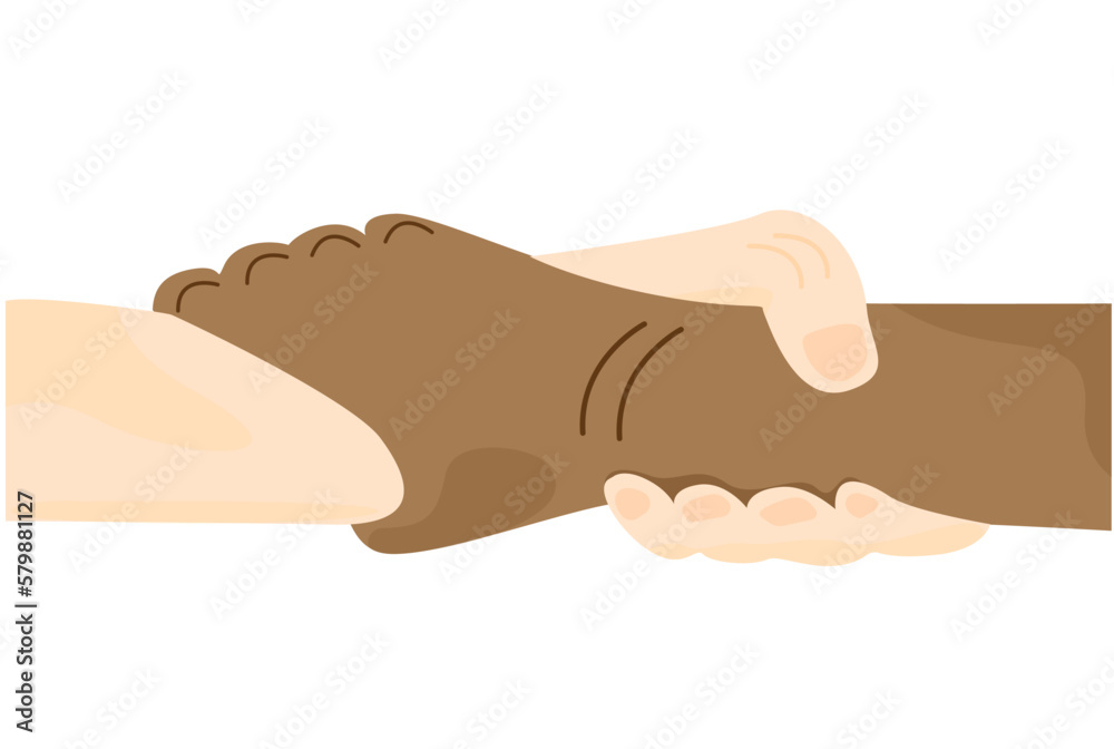black and white skin people holding hands giving support black lives matter concept black and white skin people holding hands giving support black lives matter concept