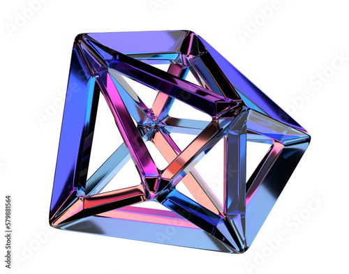 Fototapeta Naklejka Na Ścianę i Meble -  Colorful abstract shape, 3d render
