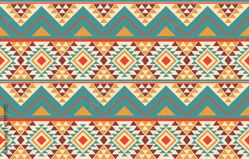 Oriental ethnic pattern. Abstract ethnic geometric pattern background design wallpaper  Indian border background carpet wallpaper clothing wrapping batic fabric  traditional print vector illustration