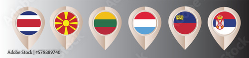 National Flags, Map Marker 