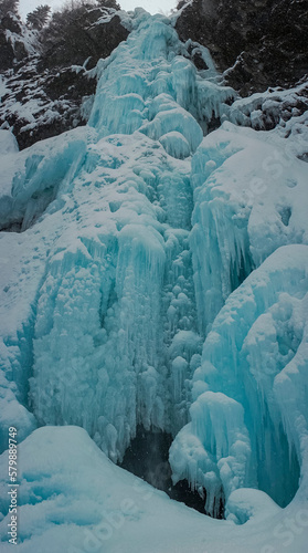 Ice waterfall Alaska Winter