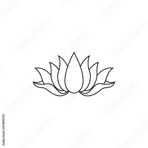 lotus logo icon design vector