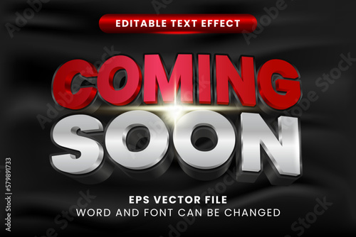 coming soon ed editable text effect template vector design 