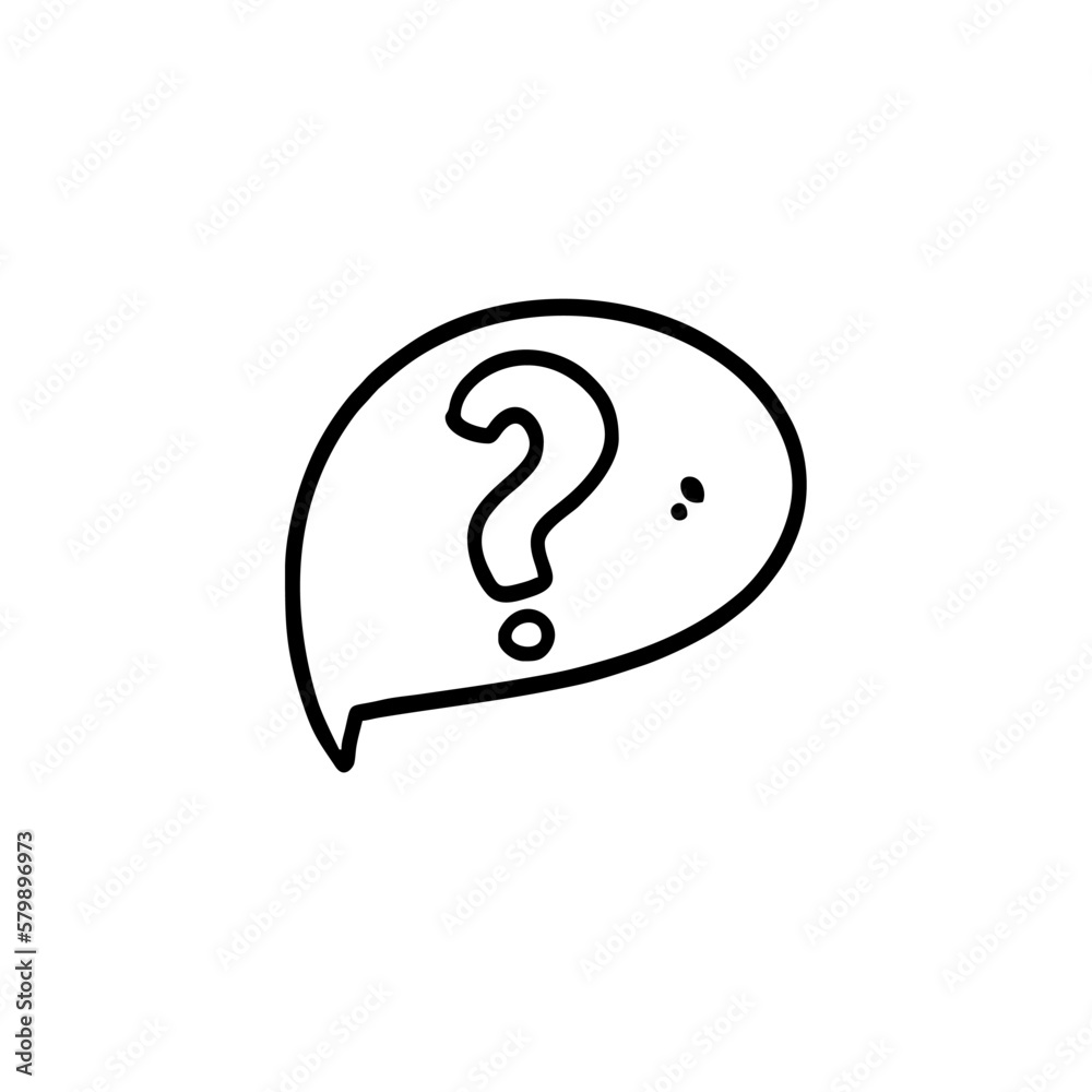 Vector Illustration of Hand drawn Question Mark Doodle art style Vector Illustration of Hand drawn Question Mark Doodle art style