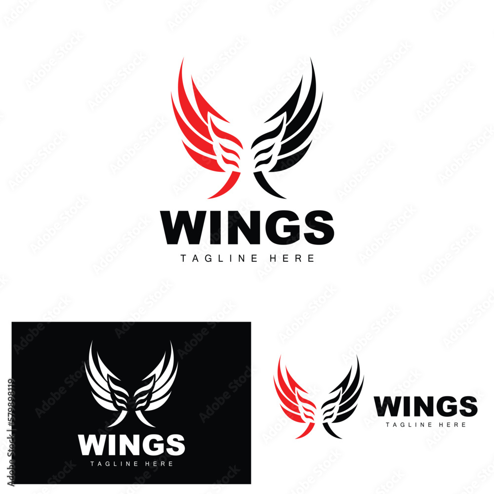 Wings Logo, Phoenix Logo, Bird Wing Vector, Template Illustration, Wing Brand Design Wings Logo, Phoenix Logo, Bird Wing Vector, Template Illustration, Wing Brand Design