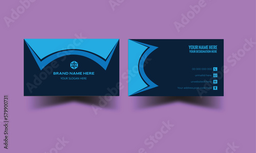 Vector illustration Design, Modern Corporate Business Card Template, Horizontal Simple Clean Layout Design Template. Luxury business card, Elegant business card, Double side creative business card.
