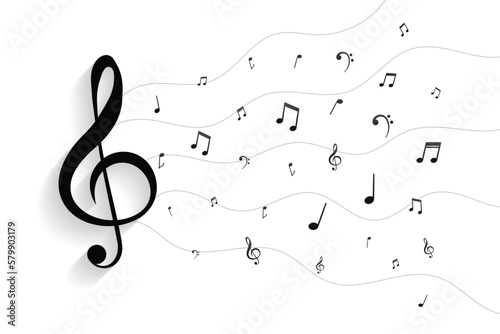 harmony music notation background with clef sign