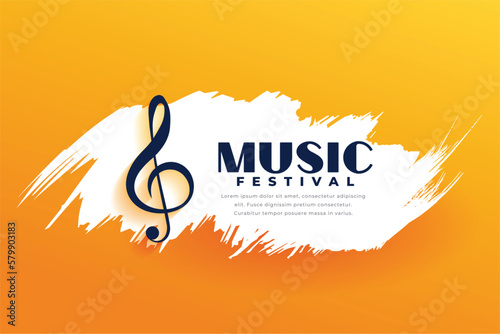 elegant treble clef sign background for musical festival