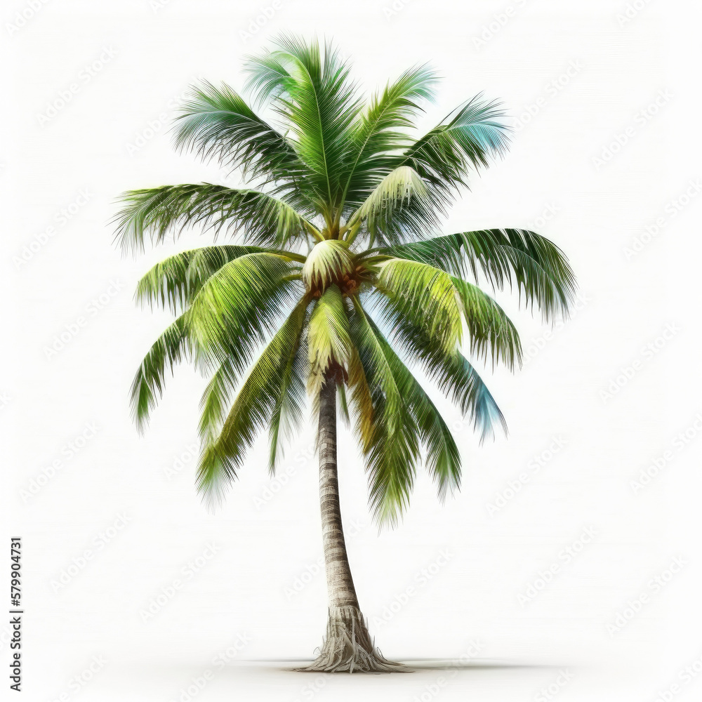 Fototapeta premium ai generated of illustration of coconut tree
