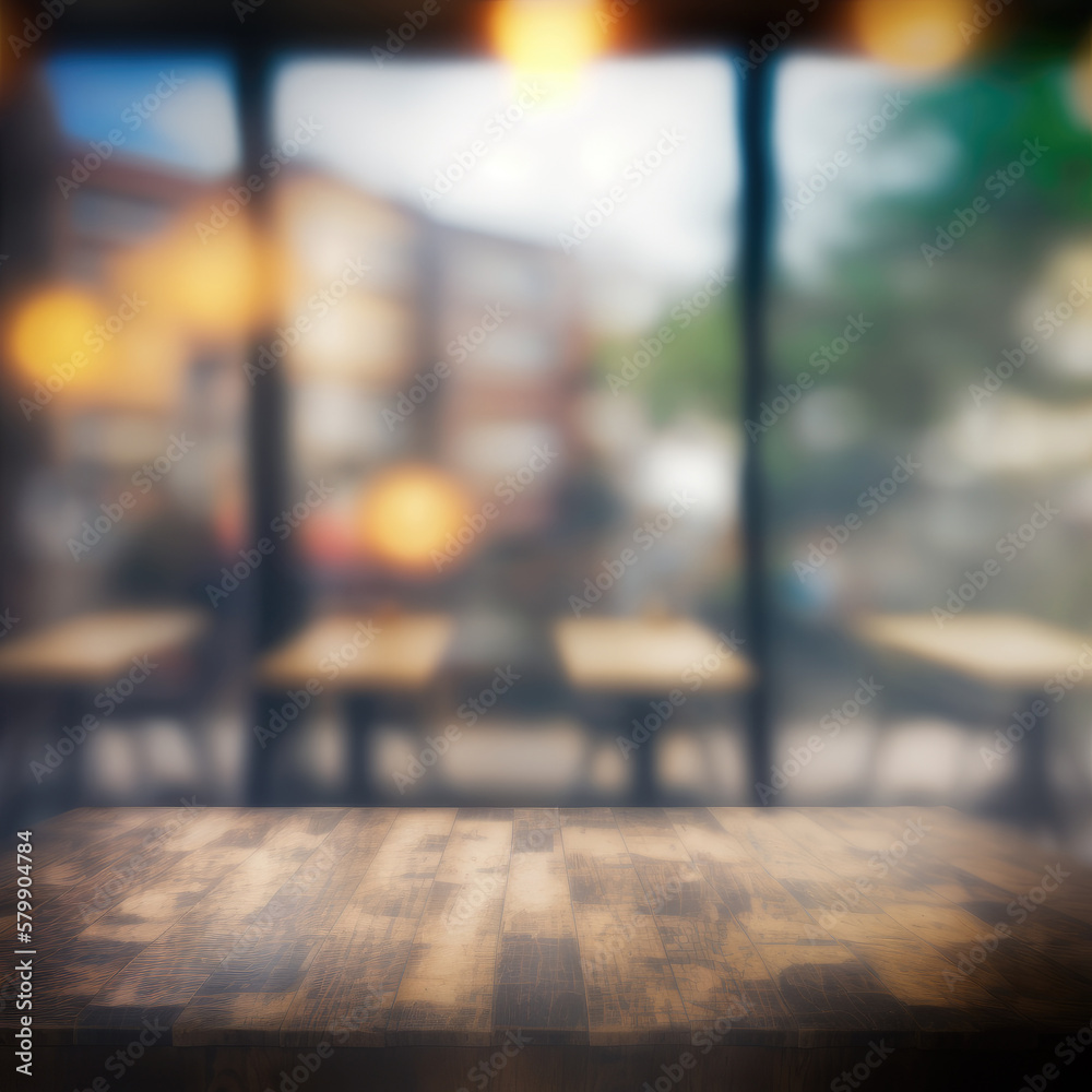 ai generated iillustration of wooden table as foreground ai generated iillustration of wooden table as foreground