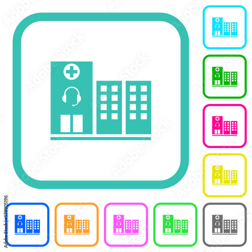Medical assistance vivid colored flat icons