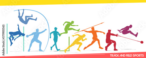 Great editable vector design of track & field sports players suit for any digital and print graphic resources