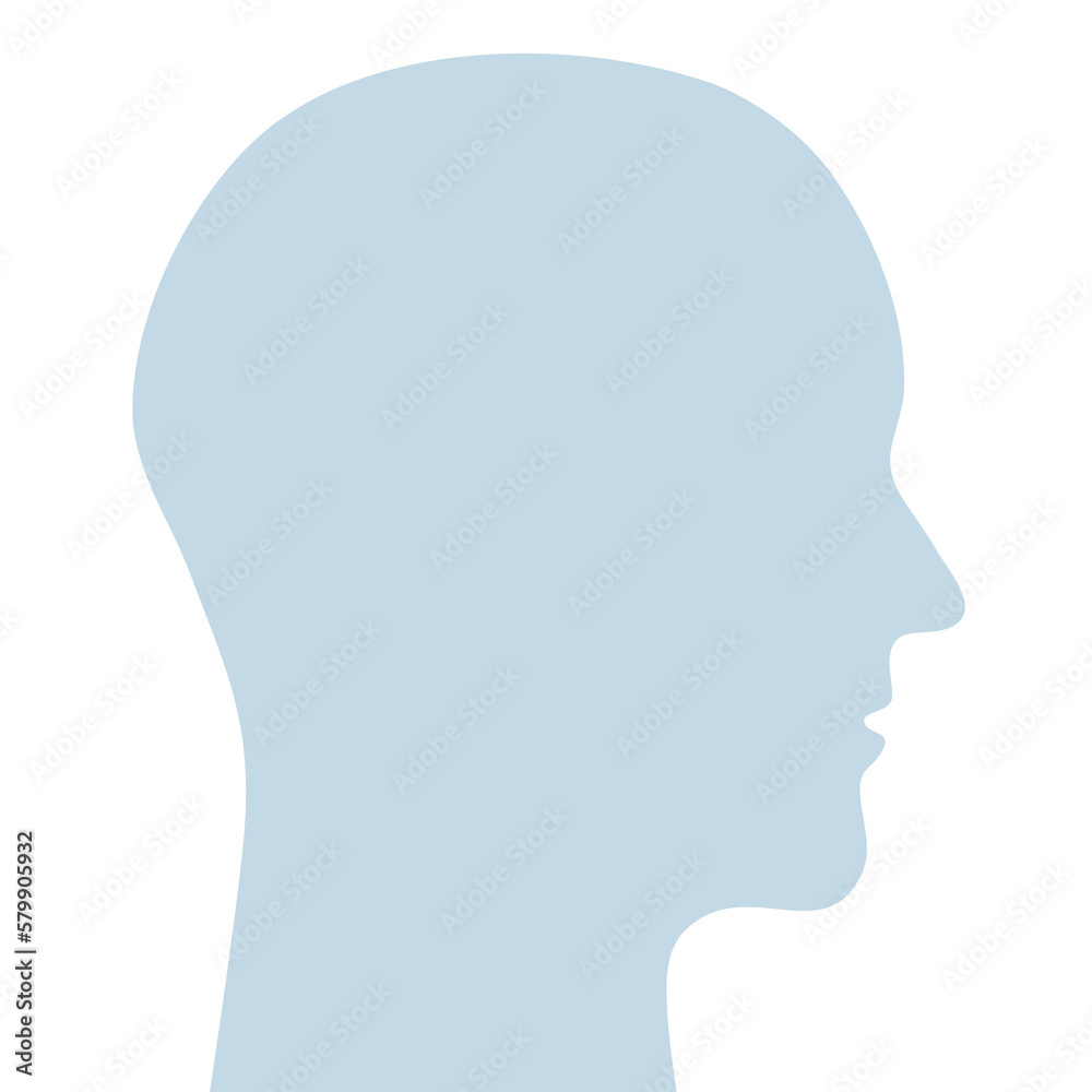 Silhouette of a head Silhouette of a head