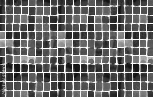 Seamless ink pattern of mosaic.  (ID: 579906161)