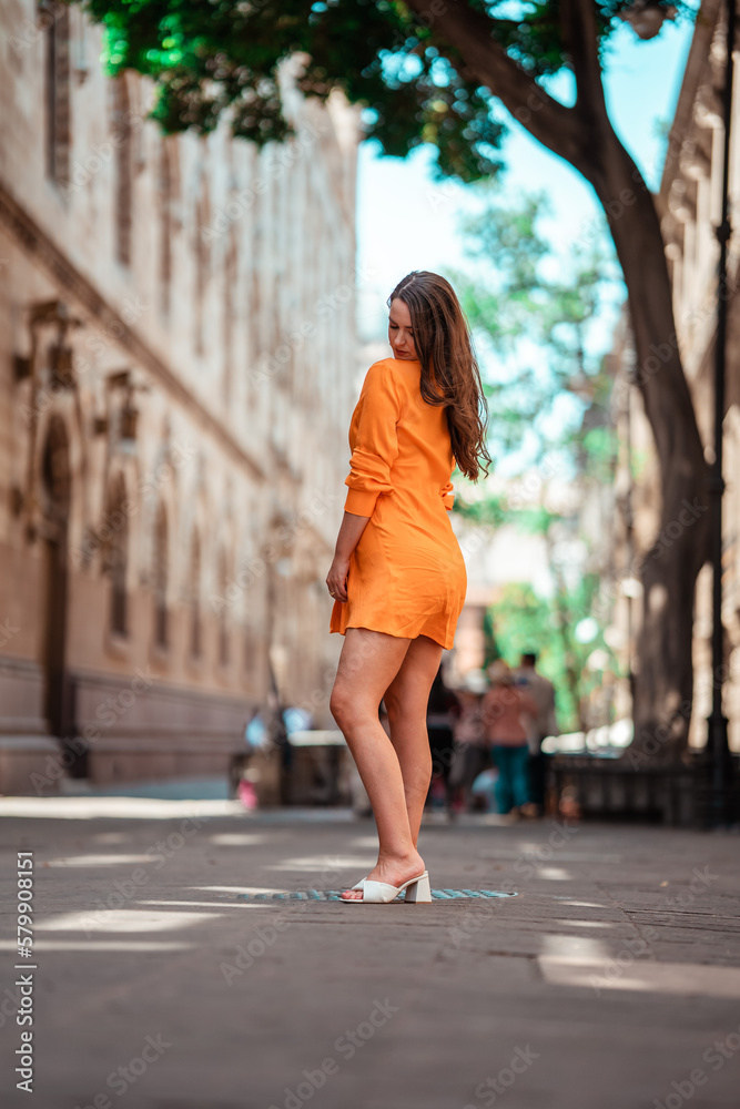 beautiful  woman in the city