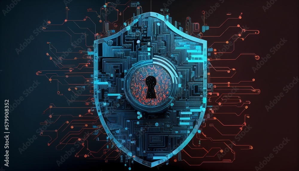 In This Abstract Cyberattack Block Concept Generative AI A Shield in-this-abstract-cyberattack-block-concept-generative-ai-a-shield