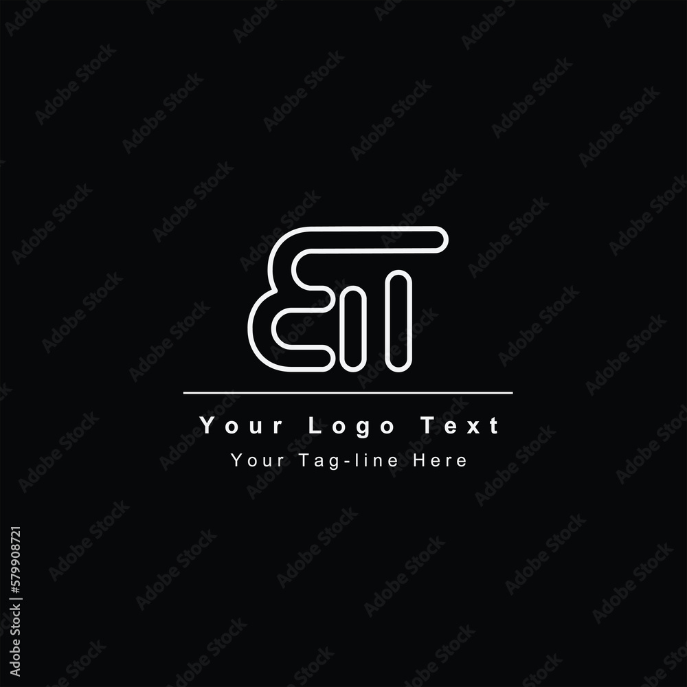 Premium Initial Letter BT logo design