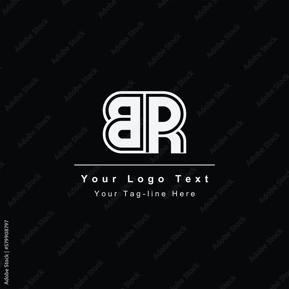 intial logo br rb logo template icon design intial logo br rb logo template icon design